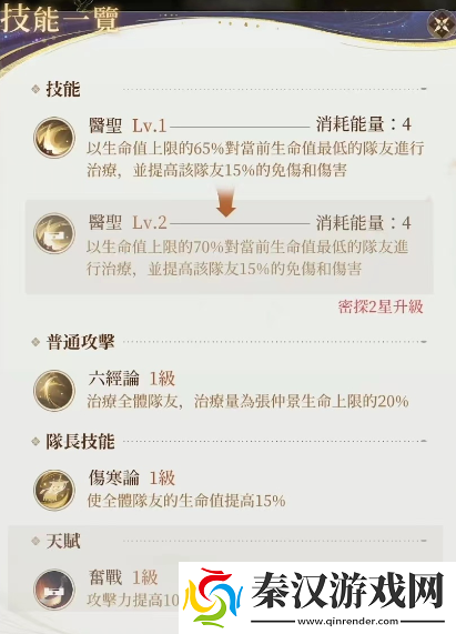 战斗流畅如鸢张仲景技能是什么